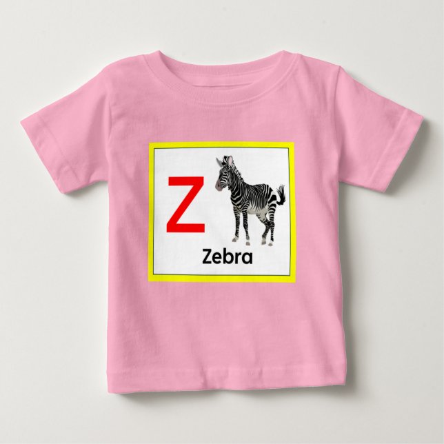 Z är för Zebra T Shirt (Framsida)
