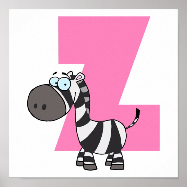 z är för zebra tecknad för barn poster (Framsidan)
