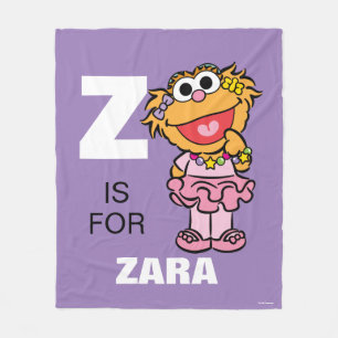 Z är för Zoe Lägg till ditt namn Fleecefilt