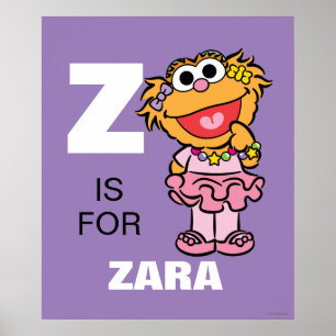 Z är för Zoe Lägg till ditt namn Poster
