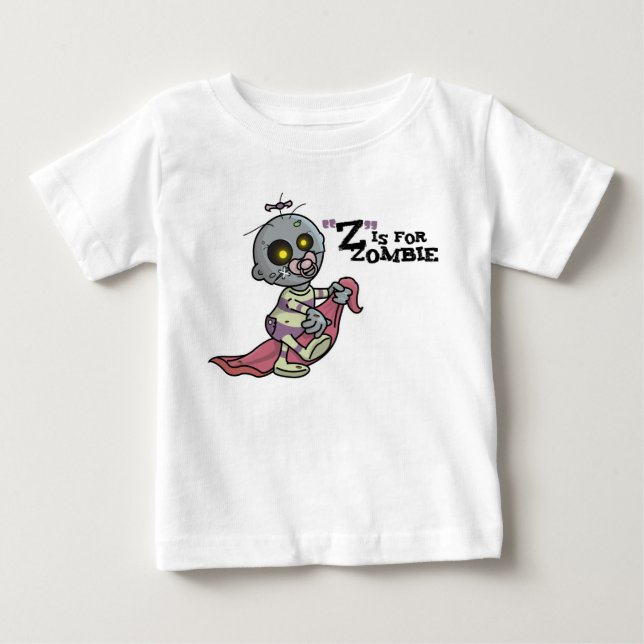 ’Z’ är för Zombie (flickor) Infant T-Shirt (Framsida)