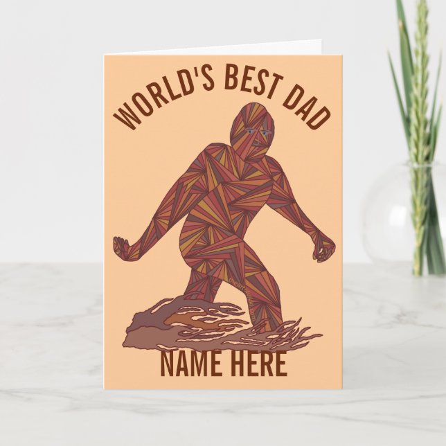 z Bigfoot som går den roliga bäst pappan för Kort (Framsida)