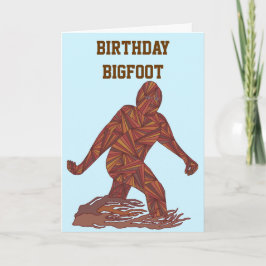 Z Bigfoot som går den Sasquatch födelsedagen Kort