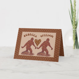 Z Bigfoot som går den Sasquatch valentinen, Helgkort