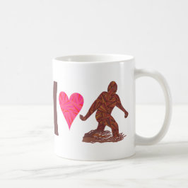 Z Bigfoot som går Sasquatch mig hjärtaBigfoot Kaffemugg
