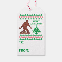 Z Bigfoot Walking har en mycket fin Squatchmas Presentetikett