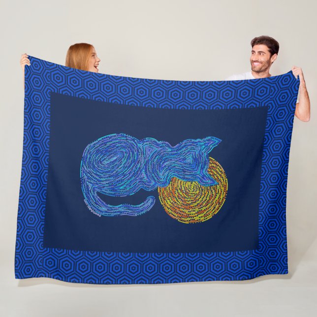 Z-blåttkatt och kattungen för kattdjur för fleecefilt (På plats)