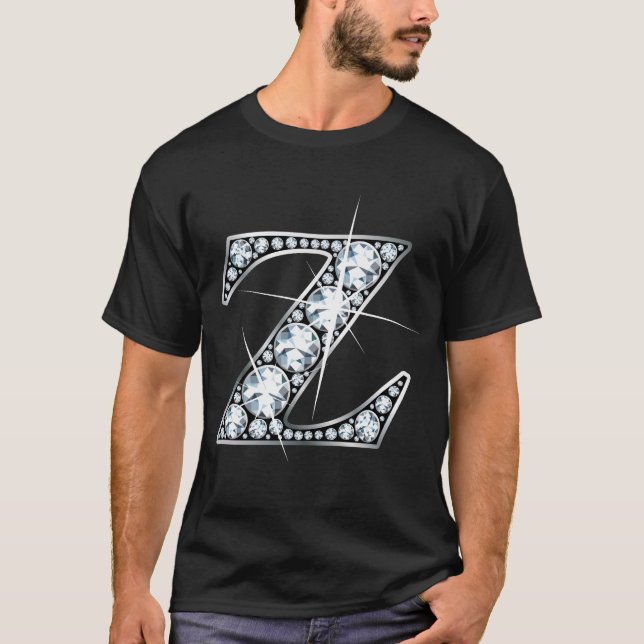 "Z" Diamond Bling T-Shirt (Framsida)