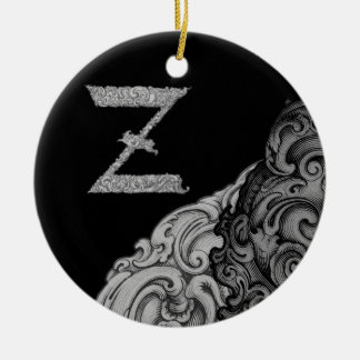 Z - Falck Alphabet (Silvery) Julgransprydnad Keramik