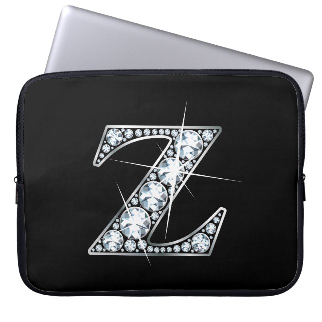 Z Faux-"Diamond" Monogram Laptop Sleeve (Framsidan)