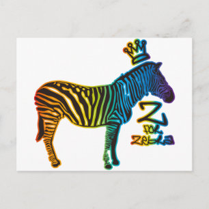 Z för Zebra Vykort