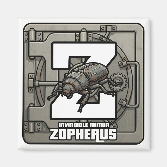 Z is for Zopherus (Ironclad Beetle) –GTA Style ABС Magnet (Framsidan)