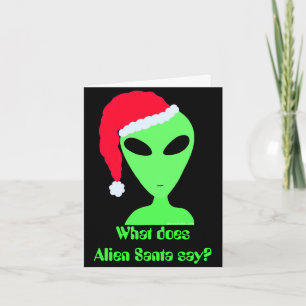 Z Joke Alien Santa Funny Helgdag Card Helgkort