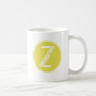 Z Monogram för initial Blommigt Kaffemugg
