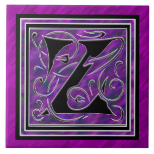 Z Monogram "Lila Vatten" keramiska plattor Kakelplatta