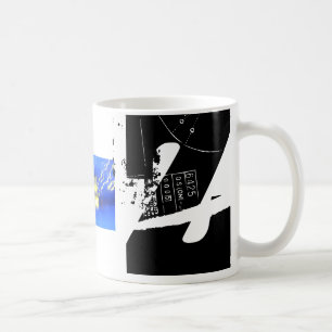 Z Monogram Typografiskt Grunge Coola Mugg