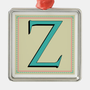 Z-MONOGRAMBREV JULGRANSPRYDNAD METALL
