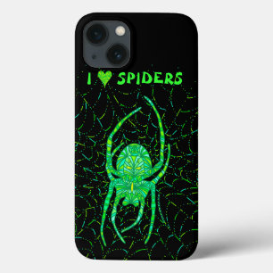 Z Neon Grönt Spider Spooky Arachnid Halloween Roli