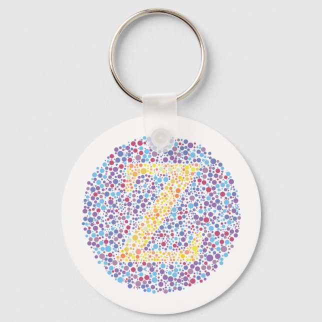 ’Z’ Öga Test Brev Nyckelring (Framsida)