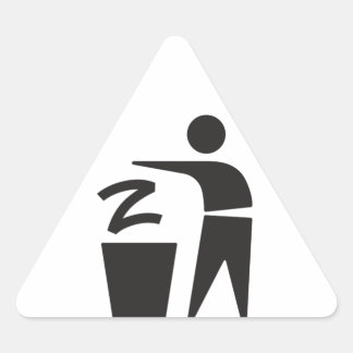 Z till Sopor Triangelformat Klistermärke