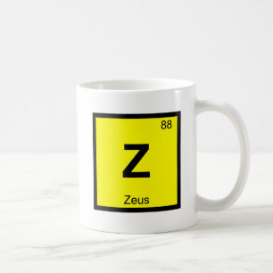 Z - Zeus Guds kemi Periodiska systemet Symbol Kaffemugg