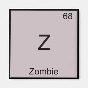 Z - Zombie Funny Chemistry Inslag Symbol T-Shirt Magnet