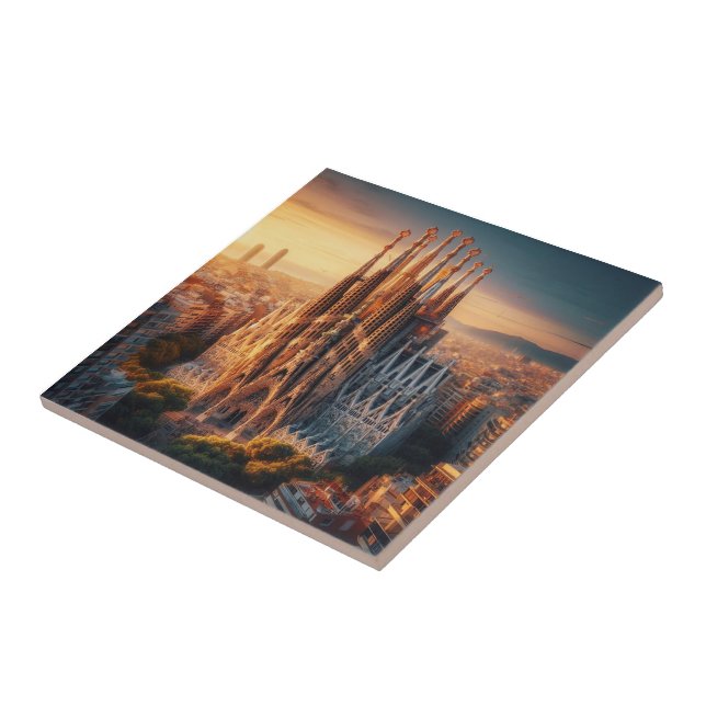 Za13 BARCELONA Basilica Sagrada Familia Kakelplatta (Sidan)