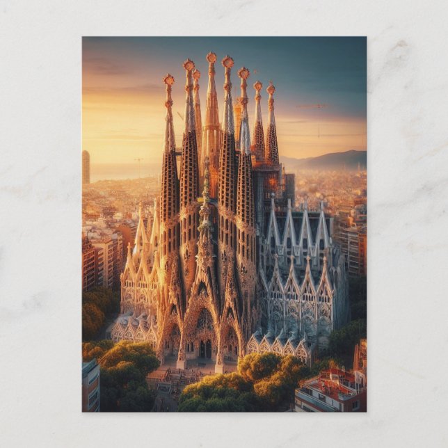 Za13 BARCELONA Basilica Sagrada Familia Vykort (Framsida)