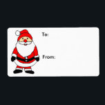 ZA-Jultomten-skeppningsetiketter Fraktsedel<br><div class="desc">God tecknad,  Jultomten,  juletiketter. Perfekt för helgdagarna.</div>