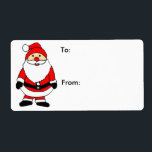 ZA-Jultomten-skeppningsetiketter Fraktsedel<br><div class="desc">God tecknad,  Jultomten,  juletiketter. Perfekt för helgdagarna.</div>