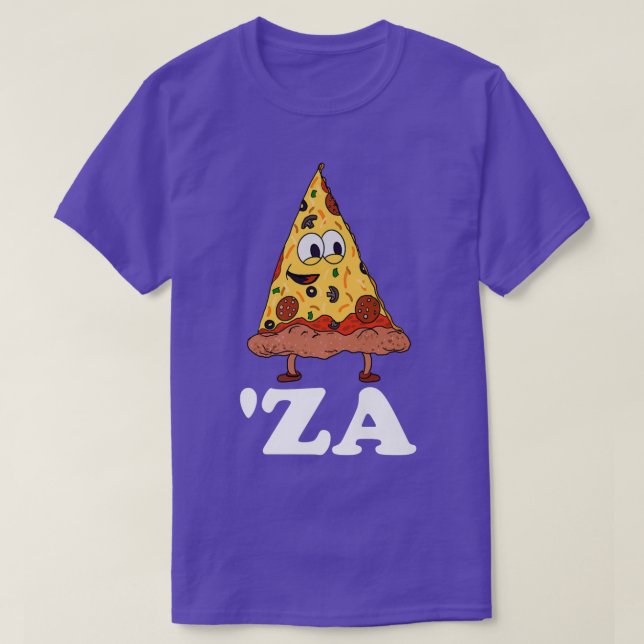 Za Pizza Slang za Funny Slice of Pizza Abbreviati T Shirt (Design framsida)