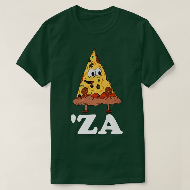 Za Pizza Slang Za Funny Slice of Pizza Abbreviati T Shirt (Design framsida)