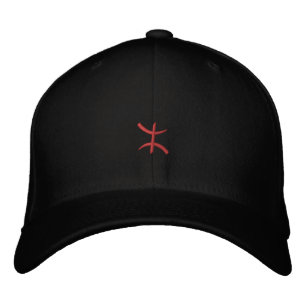 Za rouge de 3 cm broderad keps