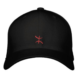 Za rouge de 3 cm broderad keps