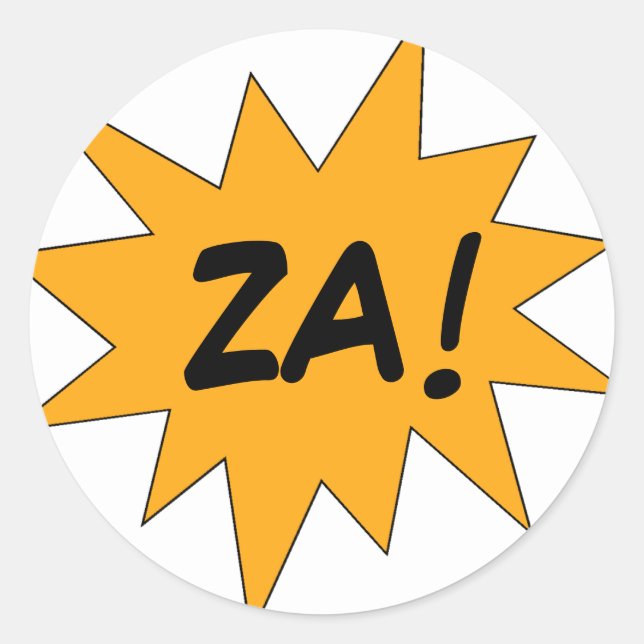 ZA! RUNT KLISTERMÄRKE (Framsida)