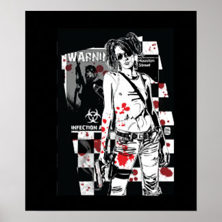 ZA Shelly: Zombie Hunter Print Poster