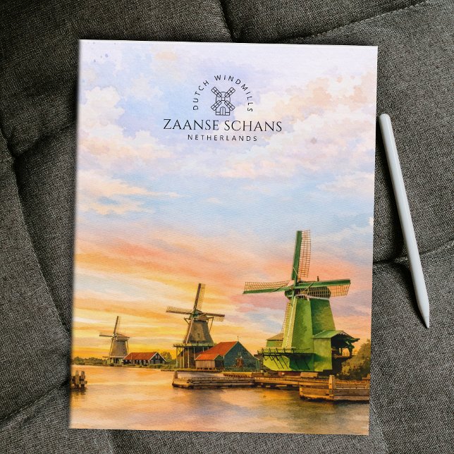 Zaanse Schans Nederländerna Vindkraftverk | Resa Vykort (Zaanse Schans Netherlands Windmills | Travel Postcard)