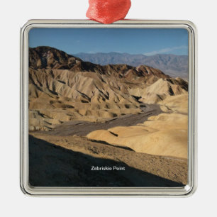 Zabriskie Point - Death Valley, Kalifornien Julgransprydnad Metall