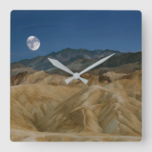 Zabriskie Point   Death Valley National Park Fyrkantig Klocka