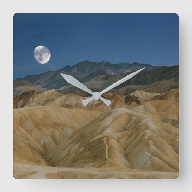 Zabriskie Point | Death Valley National Park Fyrkantig Klocka (Framsida)