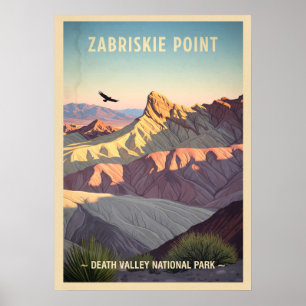Zabriskie Point Dödsdalen nationalpark V01 Poster