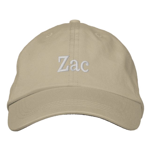 "Zac" Broderat namn, Broderad Keps (Framsida)