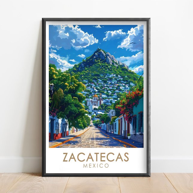 Zacatecas Affisch - Bufa Hill Tryck - Zacatecas Vä (Skapare uppladdad)