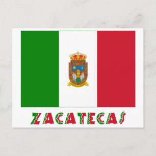Zacatecas inofficiella flagga vykort