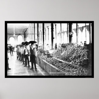 Zacatecas, Mexiko Food Market 1904 Poster