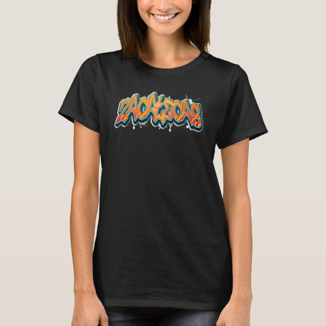 Zacatecas Mexiko Graffiti T Shirt (Framsida)