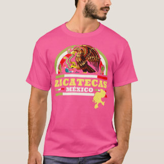 Zacatecas Mexiko Mapa Bandera Mexiicana Mexican St T Shirt