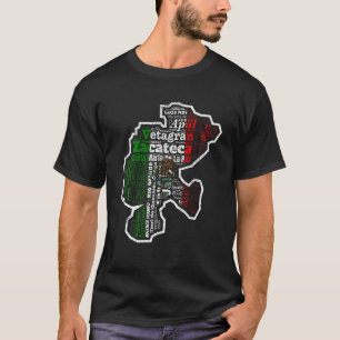 Zacatecas Mexiko Mapa Bandera Mexiicana State T Sh Shirt