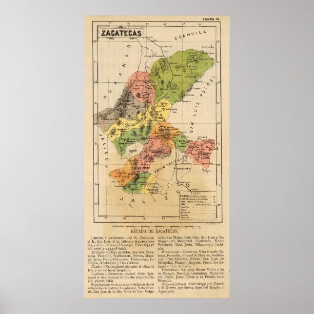 Zacatecas, Mexiko Poster (Framsidan)