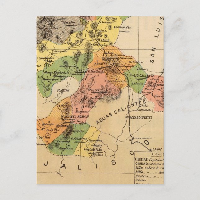 Zacatecas, Mexiko Vykort (Framsida)